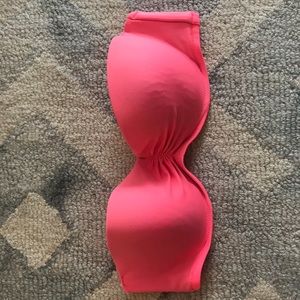 {Victoria’s Secret} Hot Pink Strapless Bikini Top